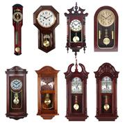 老式中式风水实木机械壁挂钟，客厅座钟摆钟，止报铜机芯摇摆钟表