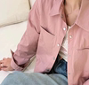 牛仔粉色短款百搭显瘦两件套外套w24c081