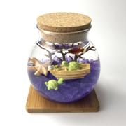 海藻球微景观水族玻璃茶叶罐创意家居多肉苔藓植物花瓶七夕节礼物