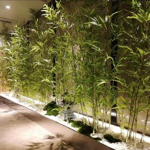 仿真竹子假竹子塑料竹子屏风造型室内外装饰植物摆件细水毛竹盆景