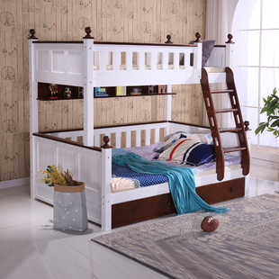 处理上下床全实木床儿童床上下铺，双层床松木高低床子母床