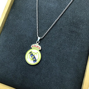 皇马利物浦阿森纳曼城巴萨切尔西队徽足球项链ac米兰周边球迷礼物