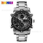 士手表双显LED士多功能SKMEI时刻美1389时尚手表表防水男运动