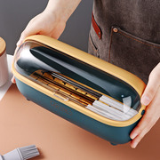 筷子收纳盒家用沥水餐具，笼筷子盒带，盖防尘厨房筷子筒筷子篓