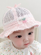 0一6月婴儿防晒帽薄遮阳帽，男宝夏天宝宝太阳帽，女宝帽子甜美渔夫帽