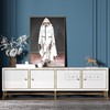 欧式新古典不锈钢实木电视柜美式小户型白色玄关柜简约现代装饰柜