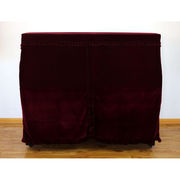 金丝绒钢琴套钢琴罩全罩(后面长40cm不含凳套)枣红色，(后面长4