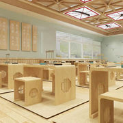 实木书法桌子国学桌专用中式围棋，桌茶艺桌，小学生培训班课桌椅长80