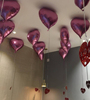 心形铝膜气球装饰结婚婚房布置儿童生日派对气球吊坠雨丝浪漫套餐