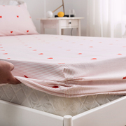 纯棉床笠款床单儿童防滑固定床罩单件全棉1.2/1.5/1.8m米床垫套夏