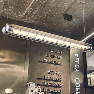 美式复古餐厅吊灯工业风咖啡奶茶店吧台loft创意个性办公室长条灯