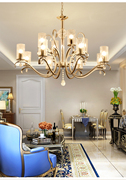美式水晶客厅吊灯现代简约led卧室餐厅灯法式简欧个性创意水晶灯