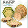仿瓷竹编果盘塑料菜盘子密胺火锅菜盘烧烤盘塑料点心盘创意小吃盘