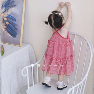 巴拉巴柆女童连衣裙2024夏季最女孩儿童吊带公主裙洋气甜美清