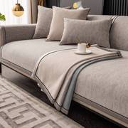 沙发垫防滑四季通用简约现代轻奢风，坐垫客厅灰色，米色靠背沙发套罩