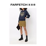 KENZO虎头女士logo刺绣连帽衫FARFETCH发发奇