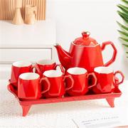 欧式高档陶瓷茶具套装 欧式水杯套装陶瓷高档客厅杯具家庭轻奢茶