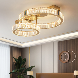 轻奢水晶客厅吸顶灯现代简约创意，大气艺术餐厅主，卧室房间led灯饰