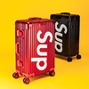 定制logo全铝镁合金红色女行李箱，24寸男旅行箱，sup拉杆箱20登机箱