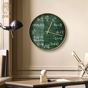 轻奢北欧简约家用时钟客厅卧室高数创意个性静音石英钟装饰挂钟表