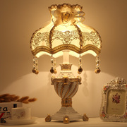 欧式客厅卧室床头灯创意时尚，现代装饰婚房夜灯，田园婚庆宫廷台灯