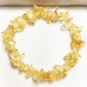 天然黄水晶手链不定型黄水晶，碎石手链黄水晶随型手链