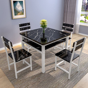 简约家用小户型餐桌椅，组合饭桌经济型，简易双层餐桌正方形四方桌子