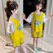 女童套装夏装大童夏季篮球服11儿童运动两件套13岁女孩潮童装衣服