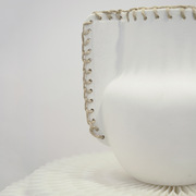 匠形现代风格陶瓷花瓶陶瓷摆件白色家居样品房装T饰花器软装摆件