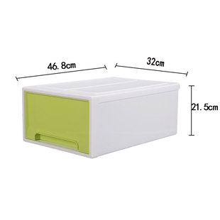 单层可自由叠加组合抽屉式收纳柜多层整理柜透明储物箱收纳盒塑料