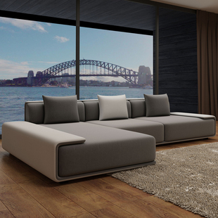 北欧风布艺沙发轻奢极简乳胶现代简约免洗科技布客厅家具组合沙发
