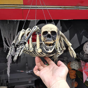 万圣节用品塑料骷髅骨架整蛊搞怪整人道具，鬼屋装饰吊饰八爪蜘蛛鬼
