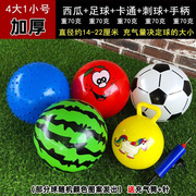 儿童足球类玩具拍拍球幼儿园宝宝充气球幼儿小孩西瓜皮球手抓篮球
