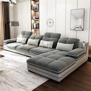 2021家家具沙发布艺沙发，可拆洗透气绒布，客厅家具组合套装懒人