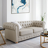 轻家欧式美式皮艺沙发客三组合双人厅人小户型沙发现代高端奢具