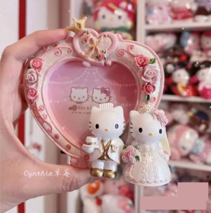 外贸绝版 2015正版三丽鸥Hello kitty结婚礼物树脂相框拍立得摆件