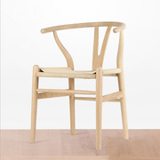 北欧个性实木y型椅榉木，休闲餐椅圈椅，简易叉骨椅书房靠背扶手椅