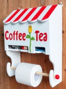 韩式田园风格卷纸架咖啡茶包收纳盒多功能收纳箱挂柜壁挂式置物架
