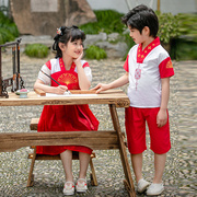 儿童唐装表演服男女童，中国风古装汉服小学生，六一演出服幼儿园园服