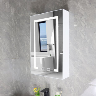 定制加深镜柜浴室智能40小户型单独卫生间，置物柜厕所除雾带灯吊柜