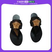香港直邮versace女士，黑色平底凉鞋dsr012c-dvt2p-d410c范思哲