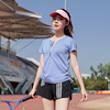 大码运动套装女夏季宽松跑步服200斤速干衣健身房胖mm短袖瑜伽服