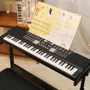 俏娃宝贝儿童电子琴带琴架带麦克风61键教学玩具琴钢琴多功能益智