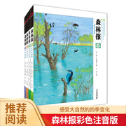 森林报彩色注音版春夏秋冬全四册正版 大自然四季变化儿童故事绘本比安基 一二三四五年级上下册小学生课外阅读书二十一世纪出版社