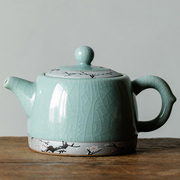 哥窑寒梅井栏壶陶瓷大容量泡茶壶功夫茶具泡茶器三才盖碗茶杯单品