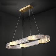 简约现代客厅吊灯圆形个性家用卧室创意大气LED亚克力吊灯