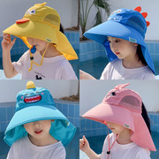 儿童遮阳帽防紫外线防晒帽男女童宝宝，渔夫帽夏季薄网红太阳帽