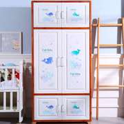 儿童衣柜双开门加厚收纳柜子卧室大容量宝宝衣橱挂衣式整理储物柜