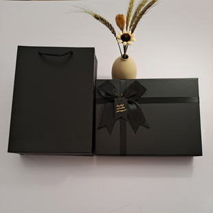 黑色礼物盒空盒生日盒子包装大号盒男生礼物打包盒包装盒定制