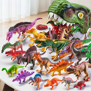 恐龙玩具儿童小男孩三角龙软胶套装大霸王龙世界仿真动物模型手办